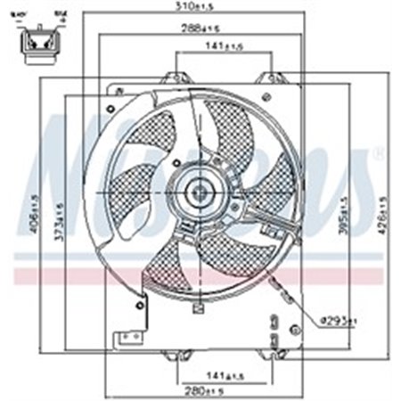 85444 Fan, engine cooling NISSENS