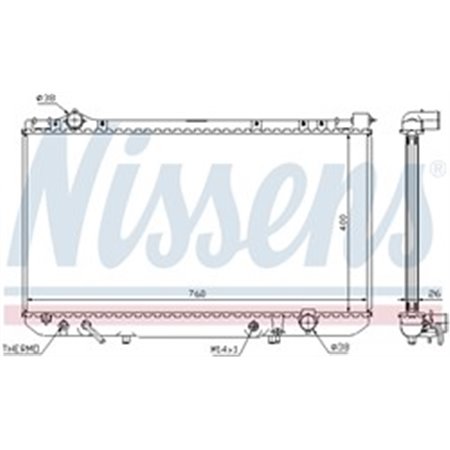 64756 Radiator, engine cooling NISSENS