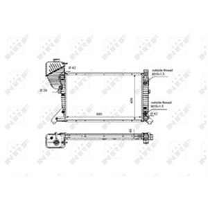 NRF 55349 - Engine radiator fits: MERCEDES SPRINTER 2-T (B901, B902), SPRINTER 3-T (B903), SPRINTER 4-T (B904), SPRINTER 5-T (B9