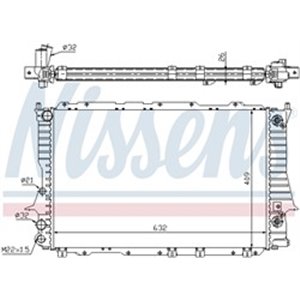 NISSENS 60477 - Engine radiator (Automatic) fits: AUDI 100 C4, A6 C4 1.8-2.5D 12.90-12.97