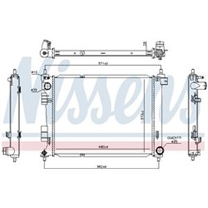 606735 Radiaator,mootorijahutus NISSENS - Top1autovaruosad