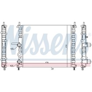 NIS 617878 Mootori radiaator sobib: FIAT MULTIPLA 1.6/1.6ALK/1.6CNG 04.99 06