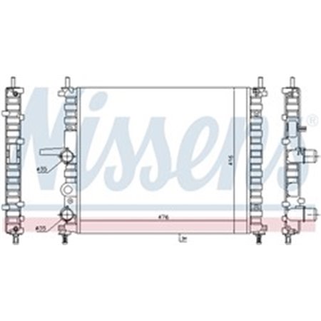 617878 Radiaator,mootorijahutus NISSENS