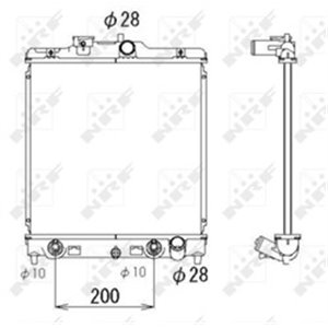 NRF 536355 - Engine radiator fits: HONDA CIVIC V, CIVIC VI, CRX II 1.4/1.5/1.6 10.87-02.01