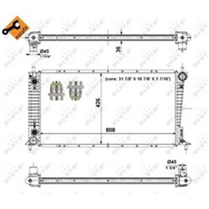 NRF 56035 Mootori radiaator (lihtsalt paigaldatav) sobib: FORD USA F 150 4.