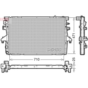 DRM32039 Mootori radiaator sobib: VW MULTIVAN V, TRANSPORTER V 1.9D/2.0 04