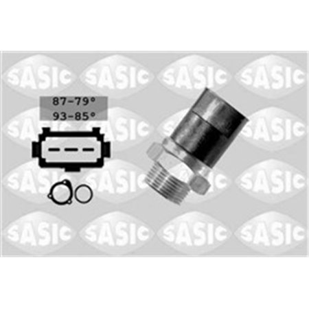 SASIC 3806021 - Termomkopplare för kylfläkt (3, svart, 87 93) passar: AUDI A8 D2 VW TRANSPORTER III, TRANSPORTER IV 1.6D-4.2 0