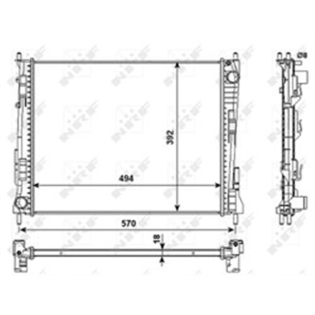 53991 Radiator, engine cooling NRF