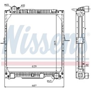 NISSENS 62523A - Engine radiator (with frame) fits: MERCEDES SK OM401.972-OM446.946 07.87-09.96