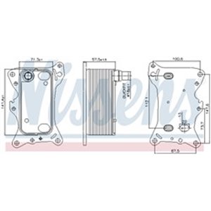 91266 Oil Cooler, engine oil NISSENS - Top1autovaruosad