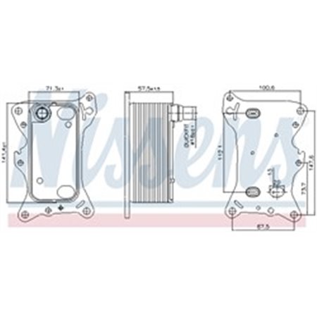 91266 Oil Cooler, engine oil NISSENS