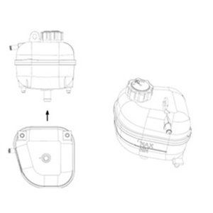 NRF 454041 - Coolant expansion tank (with plug) fits: MINI (R50, R53), (R52) 03.02-11.07