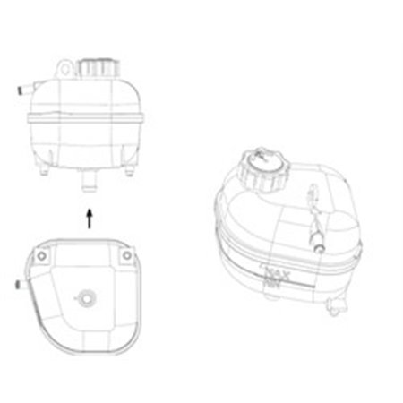 NRF 454041 - Expansionstank för kylvätska (med plugg) passar: MINI (R50, R53), (R52) 03.02-11.07