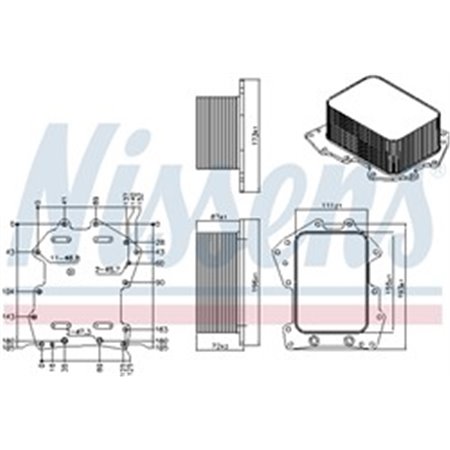 NISSENS 91279 - Oil radiator fits: LAND ROVER RANGE ROVER III, RANGE ROVER IV, RANGE ROVER SPORT II 4.4D 07.10-