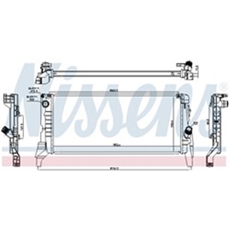 NISSENS 69714 - Engine radiator (Automatic/Manual) fits: BMW 2 (F45), 2 GRAN TOURER (F46) MINI (F55), (F56) 2.0 09.13-