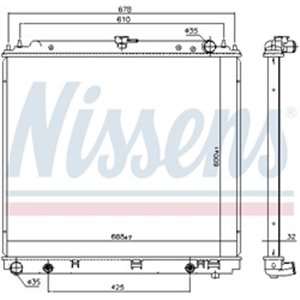NIS 69485 Mootori radiaator sobib: NISSAN PATHFINDER III 4.0 09.05 