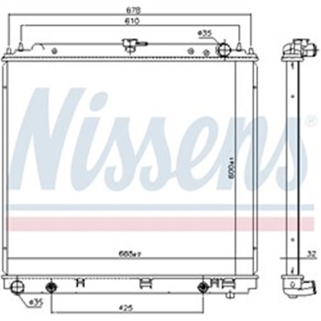 69485 Kylare, motorkylning NISSENS