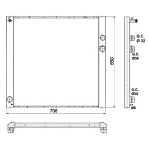 NRF 53100 Mootori radiaator sobib: LAND ROVER RANGE ROVER III 4.2/4.4 08.04