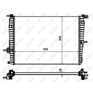 NRF 53011 Mootori radiaator sobib: RENAULT FLUENCE 1.6 02.10 