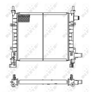 NRF 54671 Mootori radiaator sobib: FORD KA 1.3 09.96 11.08