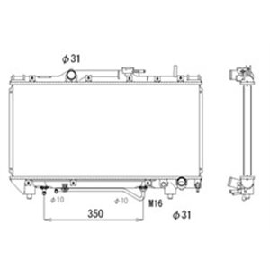 NRF 503968 Mootori radiaator sobib: TOYOTA CARINA E VI 2.0 04.92 09.97