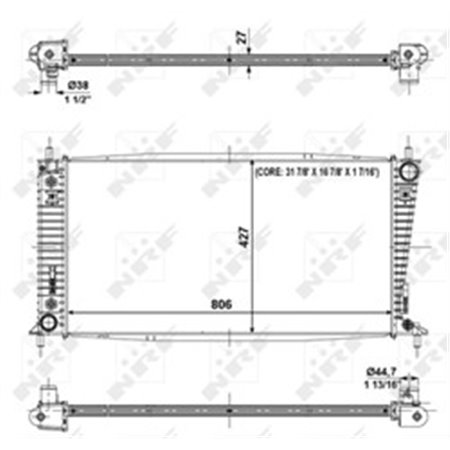 NRF 56031 - Engine radiator fits: FORD USA EXPEDITION 4.6/5.4 10.02-02.06