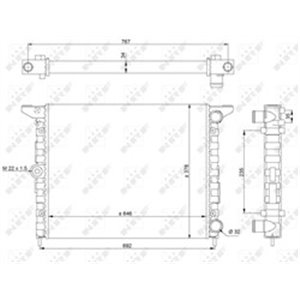 NRF 519523 Mootori radiaator sobib: FORD GALAXY I, GALAXY MK I SEAT ALHAMBR