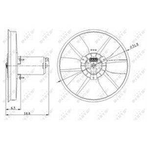 NRF 47401 - Radiator fan fits: SEAT CORDOBA, CORDOBA VARIO, IBIZA II, INCA; VW CADDY II, CADDY II/MINIVAN, CORRADO, GOLF II, GOL