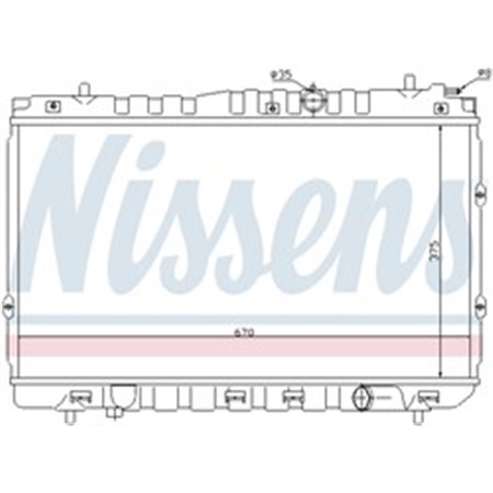 66680 Radiator, engine cooling NISSENS