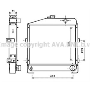 CS2023 AVA Engine radiator  no frame  fit - Top1autovaruosad