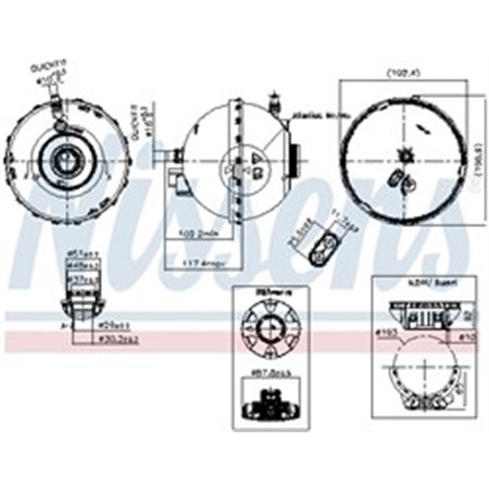 996262 Компенсационный бак, охлаждающая жидкость NISSENS