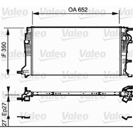 VALEO 735182 - Engine radiator fits: RENAULT FLUENCE, GRAND SCENIC III, MEGANE, MEGANE III, SCENIC III 1.6ALK-2.0D 11.08-
