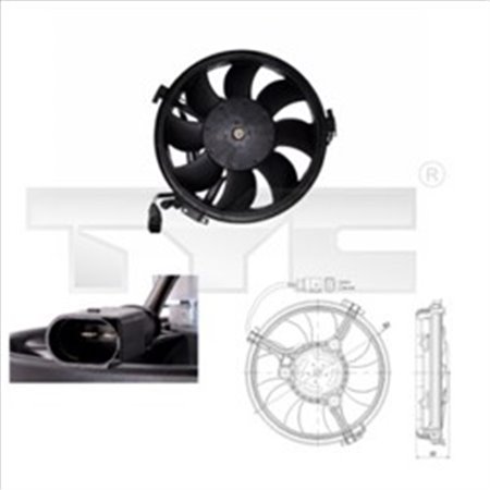 802-0003 Fan, engine cooling TYC