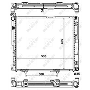 NRF 53785 Mootori radiaator sobib: MERCEDES 124 (W124), 124 T MODEL (S124),