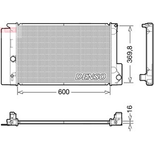 DENSO DRM50126 - Engine radiator fits: TOYOTA AURIS, AVENSIS, COROLLA, VERSO 1.3-2.0 11.01-12.18