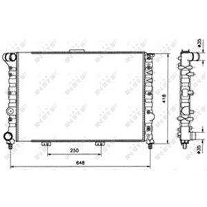 NRF 58216 Mootori radiaator sobib: ALFA ROMEO 156 1.6/1.8 02.97 05.06