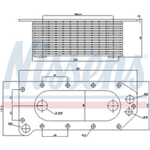 NIS 91257 Oil radiator (138x92x301mm) fits: VOLVO FE II D7E240 G9K320 05.12