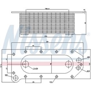 NISSENS 91257 - Oil radiator (138x92x301mm) fits: VOLVO FE II D7E240-G9K320 05.12-