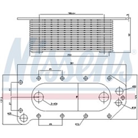 91257 Õliradiaator,mootoriõli NISSENS