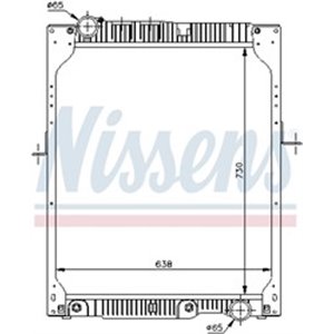 NISSENS 62643A - Engine radiator (with frame) fits: MERCEDES MK, SK OM356.999-OM446.946 07.87-09.96