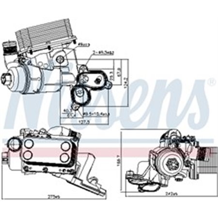 90924 Oil Cooler, engine oil NISSENS