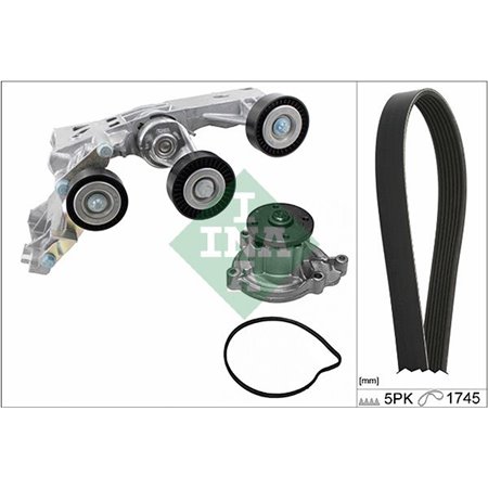 INA 529 0148 30 - V-belts set (with rollers) MERCEDES A (W169), B (W245) 2.0D 09.04-06.12