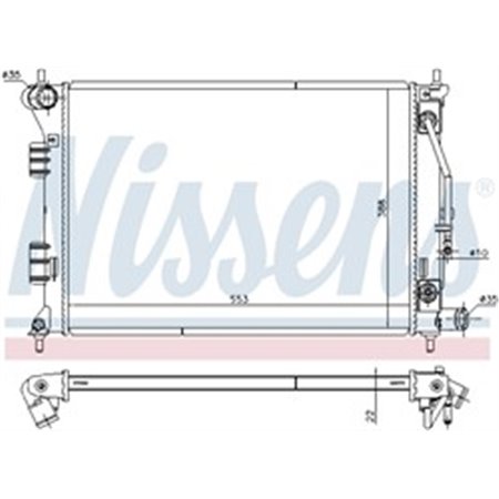 675014 Radiaator,mootorijahutus NISSENS