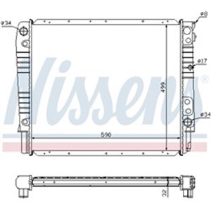 NIS 65531A Mootori radiaator sobib: VOLVO 940, 940 II 2.0/2.3 08.90 10.98