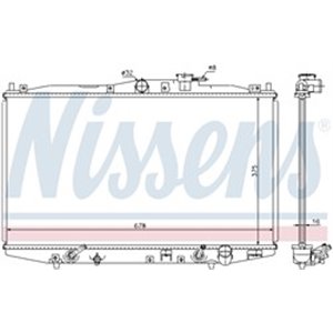 NIS 63345 Mootori radiaator sobib: HONDA ACCORD VI 2.0/3.0 02.98 06.03