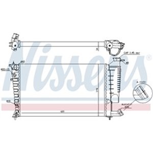NISSENS 61317A - Engine radiator (Automatic, with first fit elements) fits: CITROEN XSARA; PEUGEOT 306 1.6/1.8/2.0 05.93-04.02