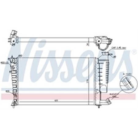 61317A Radiaator,mootorijahutus NISSENS