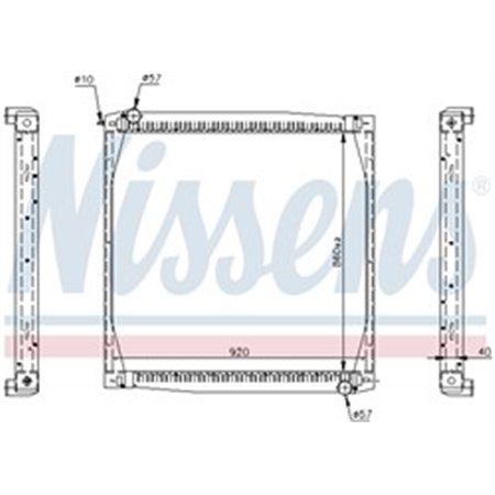 NISSENS 64069A - Engine radiator (with frame) fits: SCANIA 4 DC11.01-DT12.08 05.95-04.08