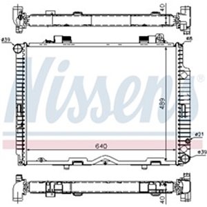 NIS 62611A Mootori radiaator sobib: MERCEDES E (W210), E T MODEL (S210) 2.5D