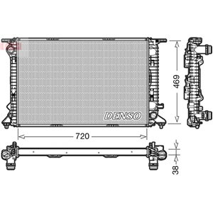 DENSO DRM02024 - Engine radiator fits: AUDI A4 ALLROAD B8, A4 B8, A5, A6 ALLROAD C7, A6 C7, A7, Q5 2.7D-3.2 06.07-09.18